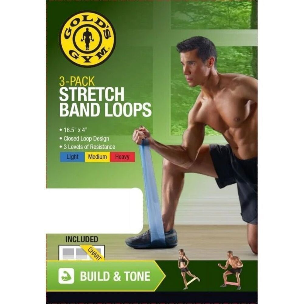 Gold's Gym 3-Pack Stretch Resistance Loop Band